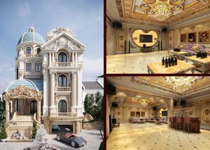 lâu đài cổ điển 3 tầng