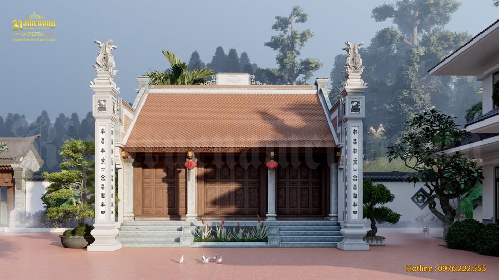 Mẫu thiết kế nhà thờ họ kết hợp nhà ở tại Kiến Trúc Nam Cường