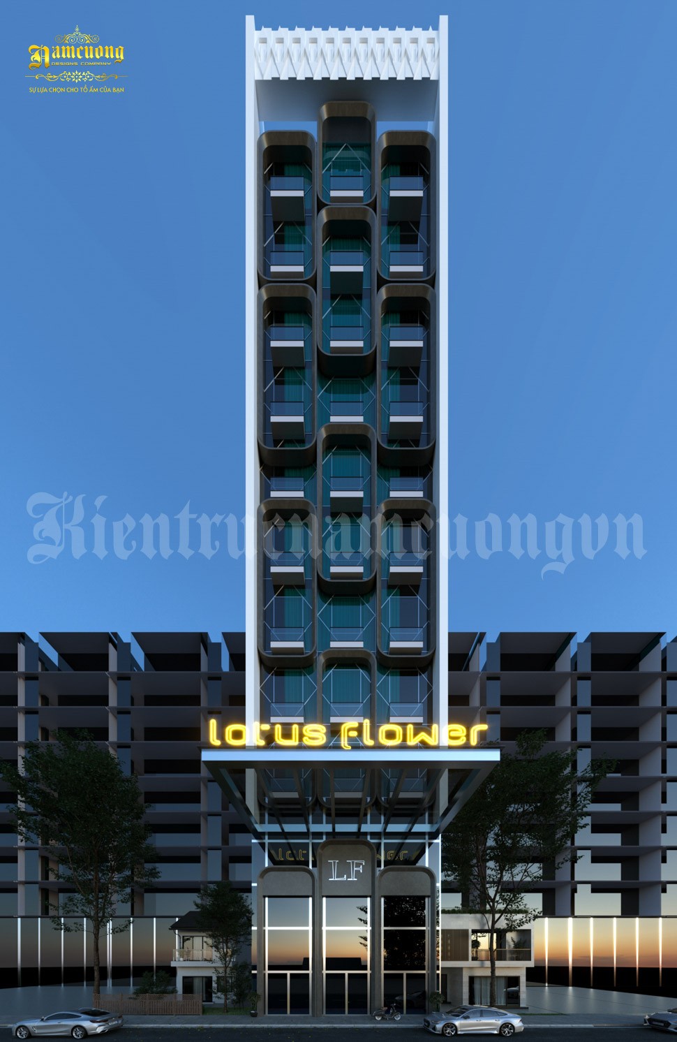 Mẫu thiết kế khách sạn 3 sao tại Kiến Trúc Nam Cường