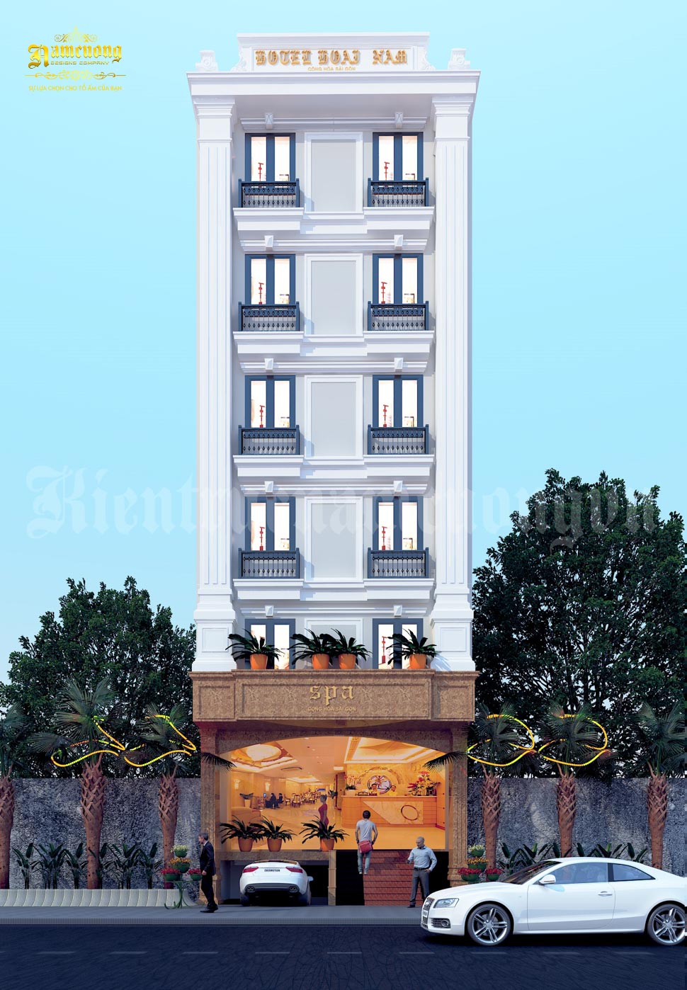 Mẫu thiết kế khách sạn mini của Kiến Trúc Nam Cường