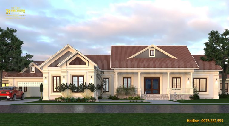 Biệt thự 1 tầng mái Nhật