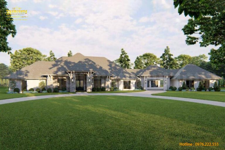 Biệt thự 1 tầng phong cách Châu âu