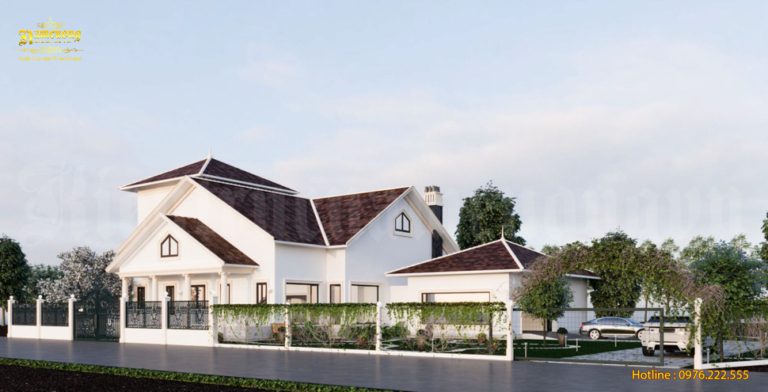 Thiết kế biệt thự 1 tầng 5 phòng ngủ