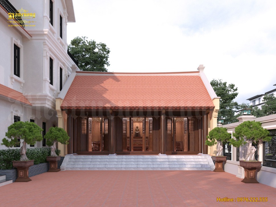 Mẫu thiết kế nhà thờ họ 3 gian tại Kiến Trúc Nam Cường