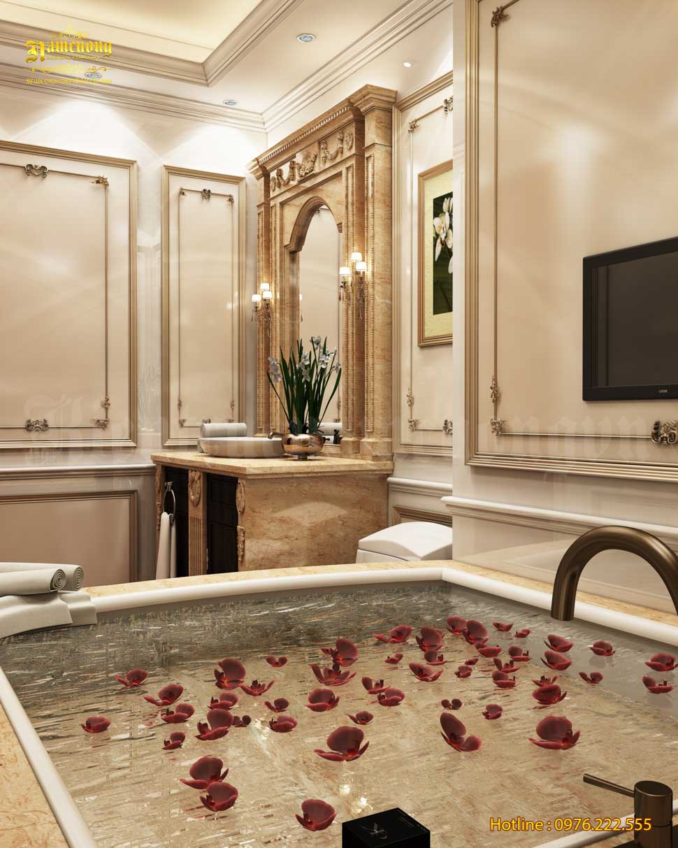 Phòng tắm phong cách Pháp ấn tượng