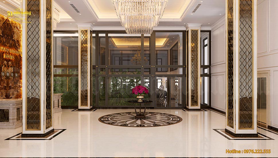 Mẫu thiết kế sảnh khách sạn tại Kiến Trúc Nam Cường