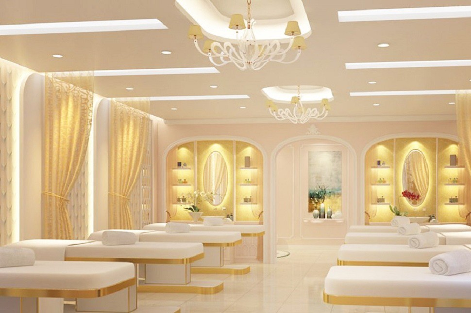 Mẫu thiết kế tiệm spa mang vẻ đẹp Hàn Quốc lung linh và rực rỡ
