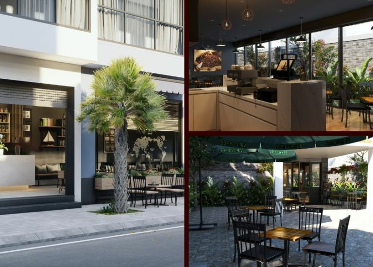 Thiết kế mặt tiền quán cafe