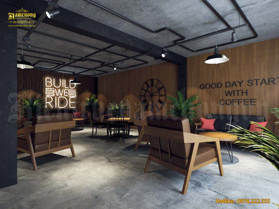 Thiết kế nội thất quán cafe ấn tượng
