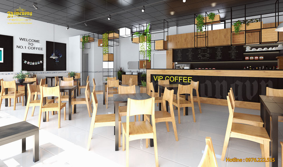 Mẫu thiết kế mô hình quán cafe bình dân tiết kiệm chi phí