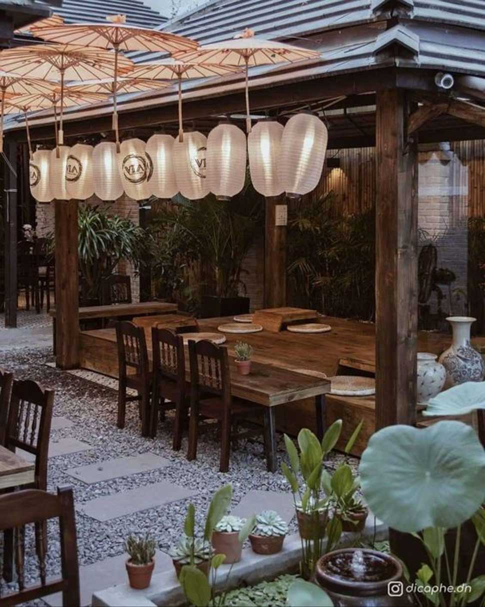 Thiết kế quán cafe sân vườn
