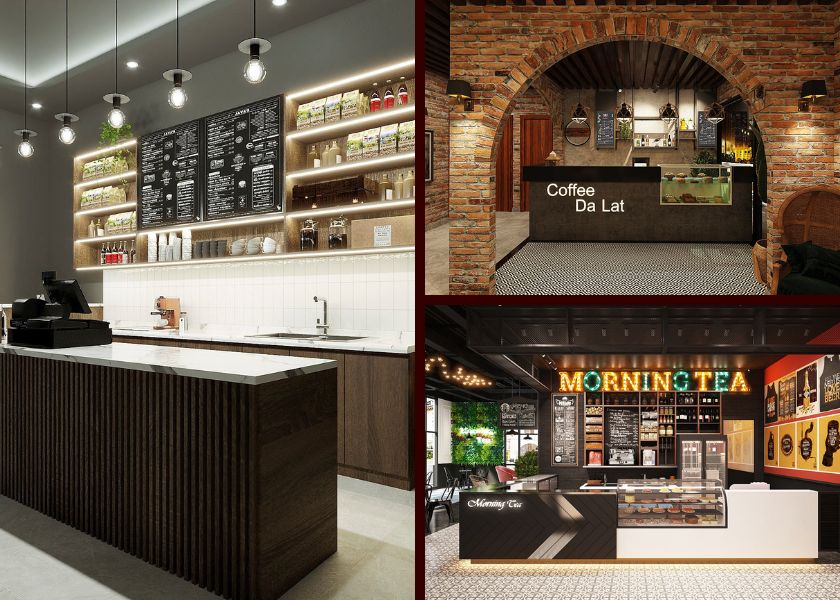 Thiết kế quầy bar quán cafe