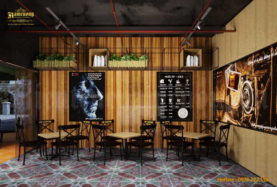 Quán cafe bằng gỗ hiện đại do Kiến Trúc Nam Cường thiết kế