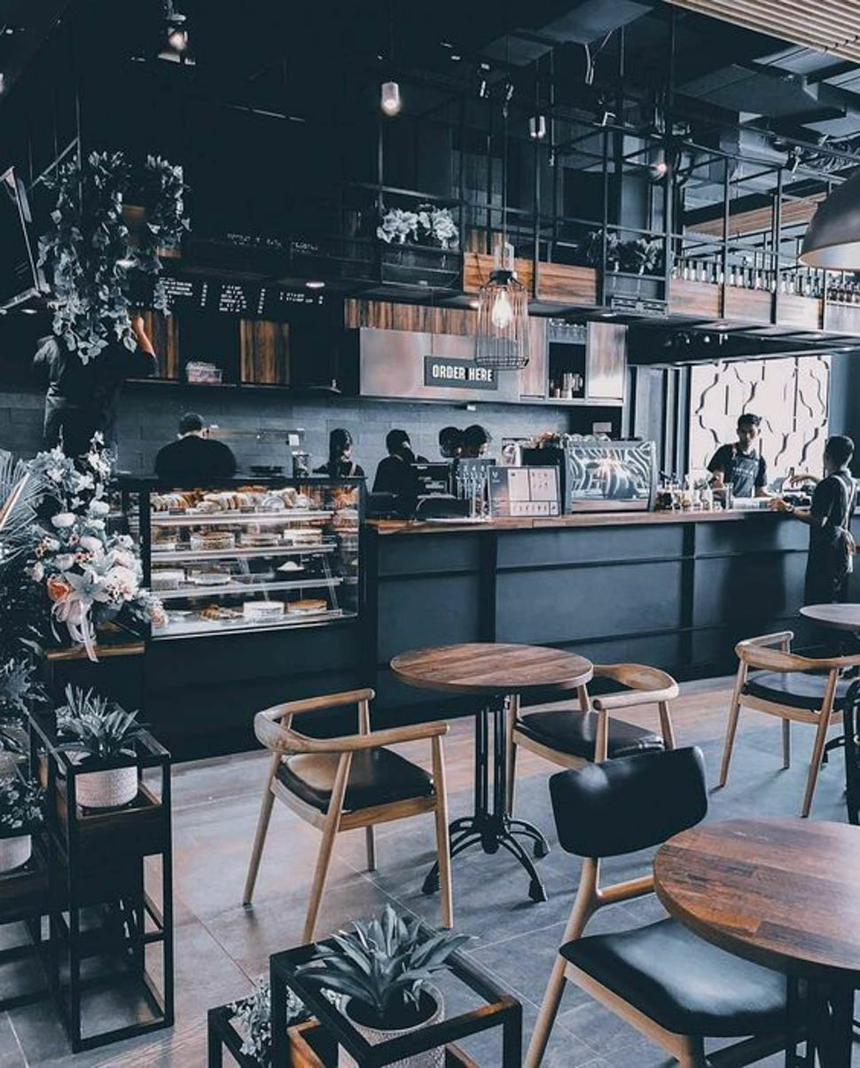 Mẫu thiết kế quán cafe bằng khung thép với phong cách công nghiệp đầy phóng khoáng