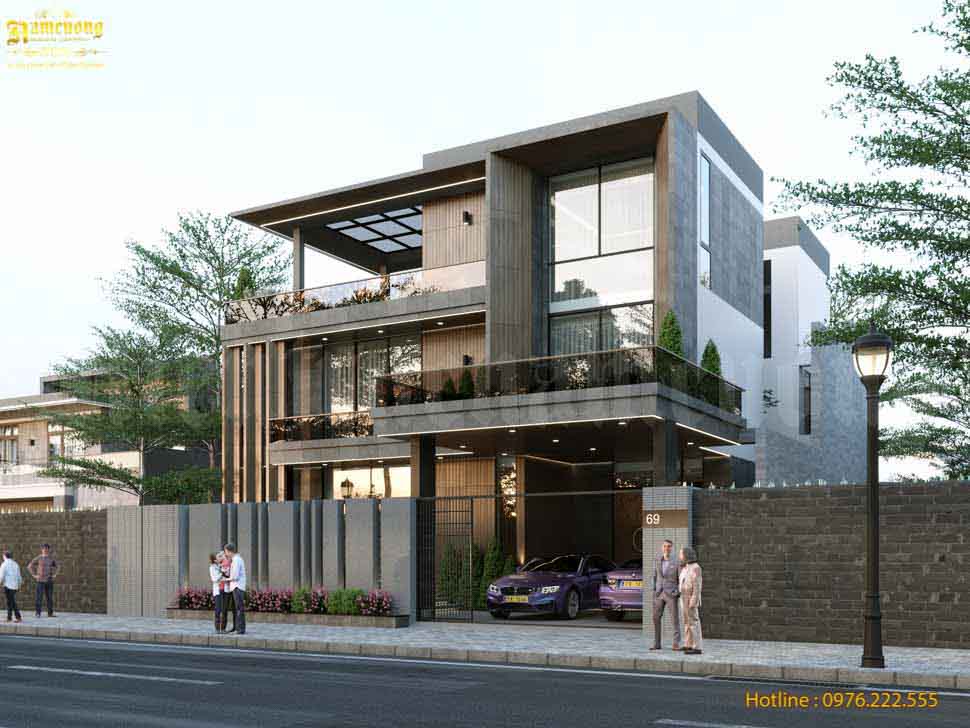 Dự án thiết kế biệt thự 3 tầng hiện đại tại Quảng Ninh