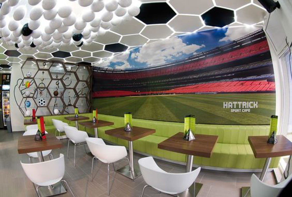 Mô hình quán cafe bóng đá ấn tượng