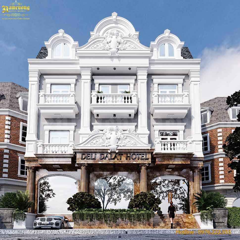 Mẫu thiết kế khách sạn Đà Lạt ấn tượng được thực hiện bởi đội ngũ kiến trúc sư của Kiến Trúc Nam Cường