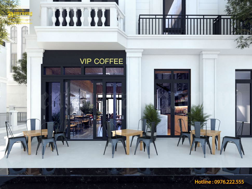 Mẫu thiết kế mô hình quán cafe đường phố 