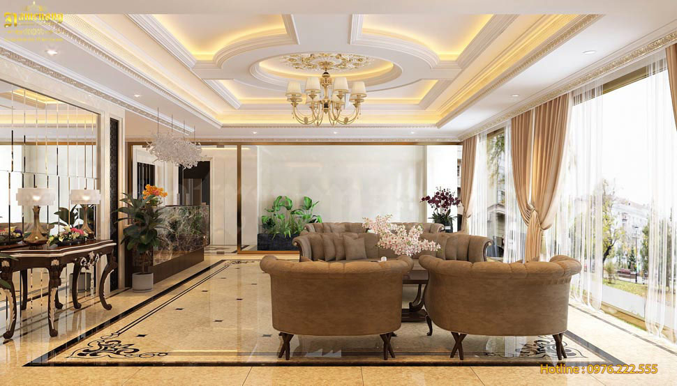 Mẫu thiết kế nội thất khách sạn mang vẻ đẹp sang trọng được thực hiện bởi Kiến Trúc Nam Cường.