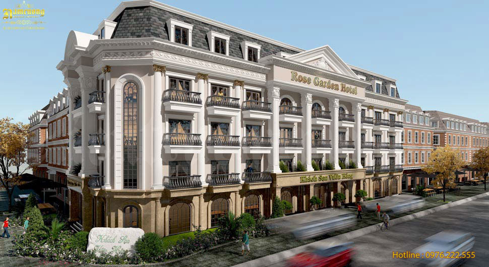 Mẫu thiết kế công trình khách sạn sang trọng được thực hiện bởi Kiến Trúc Nam Cường