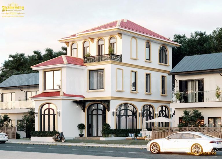 Biệt thự mái nhật thiết kế bởi kiến trúc Nam Cường