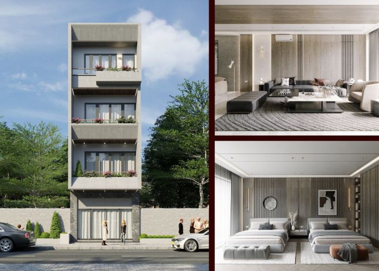 Nhà phố 4 tầng hiện đại