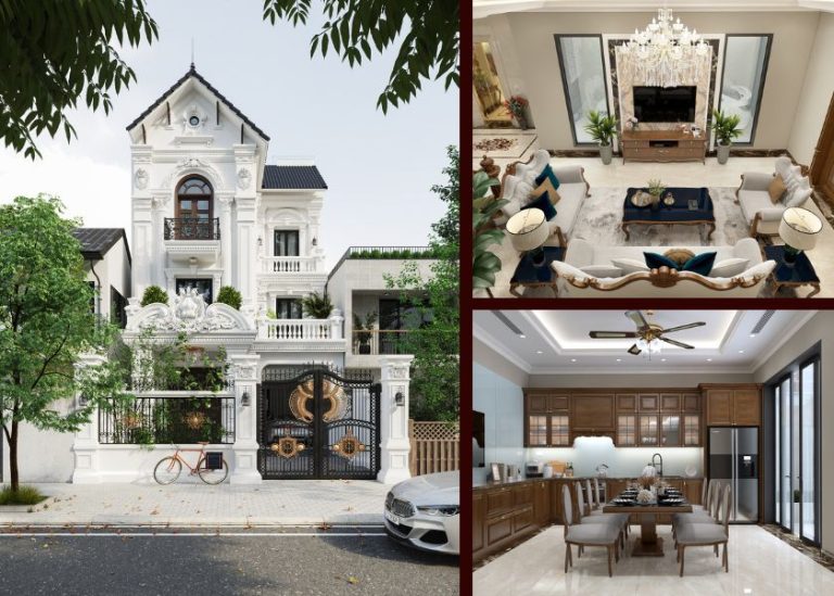 Mẫu biệt thự tân cổ điển do Kiến trúc Nam Cường thiết kế