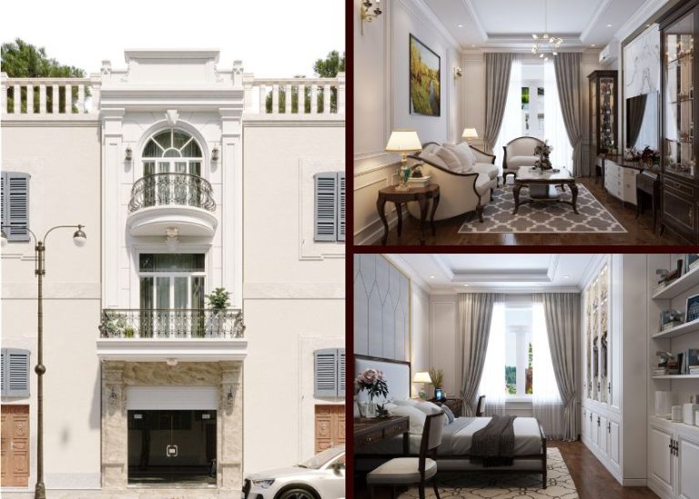 Nhà phố tân cổ điển 3 tầng ấn tượng