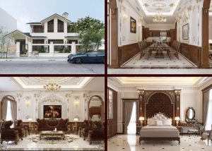 Biệt thự 2 tầng mái Nhật hiện đại