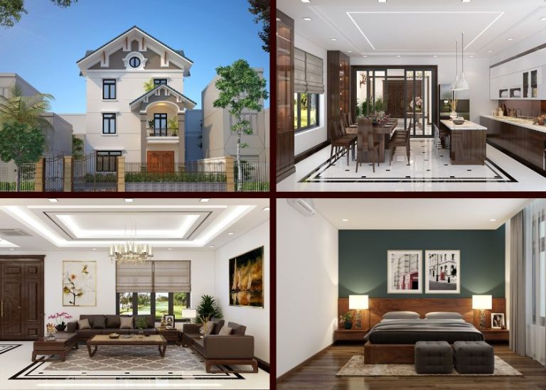 Biệt thự 3 tầng mái Thái đẹp mắt