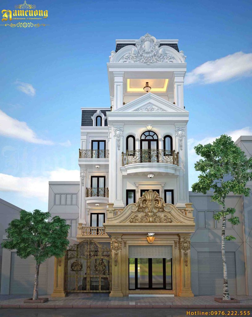 Màu sắc và chất liệu của biệt thự tân cổ điển Pháp