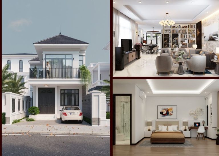 Nhà phố 2 tầng mái Nhật
