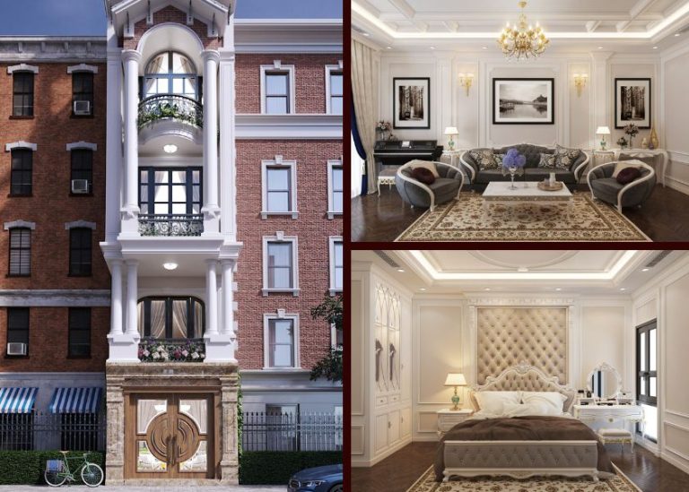 Nhà phố tân cổ điển 5 tầng