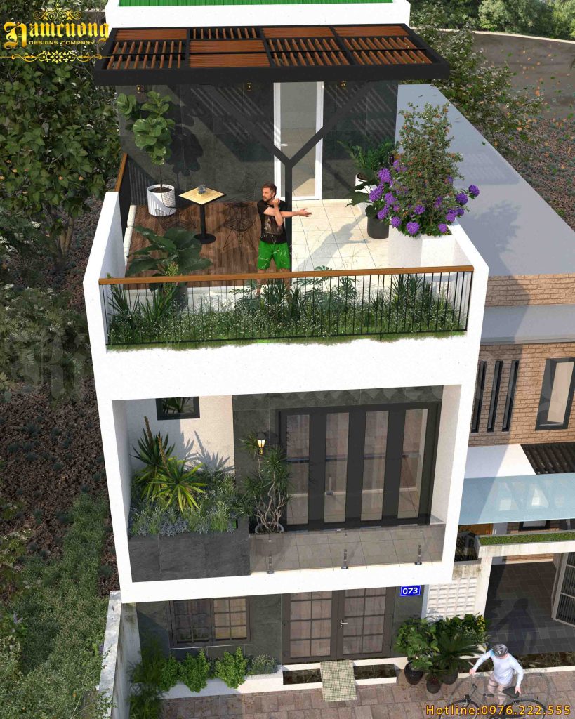 Vườn trên mái biến mái bằng thành không gian sống xanh tươi