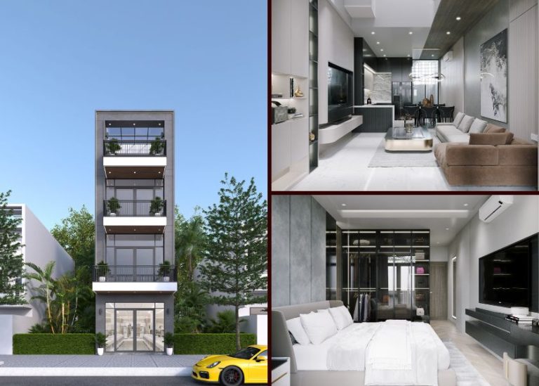 nhà phố hiện đại 4 tầng