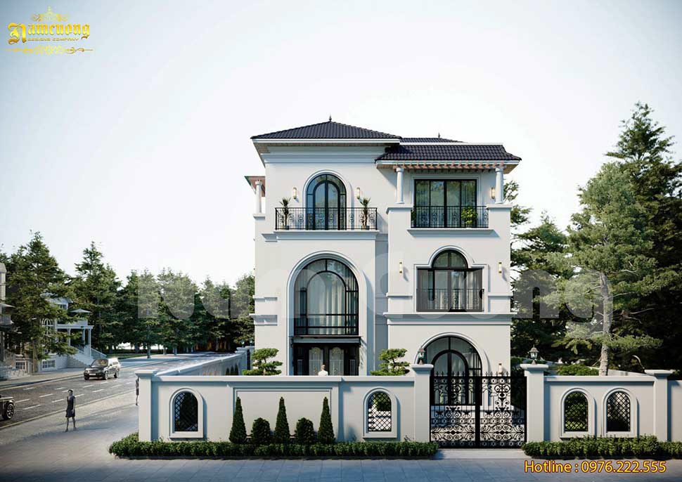 Thiết kế biệt thự 3 tầng 4 phòng ngủ