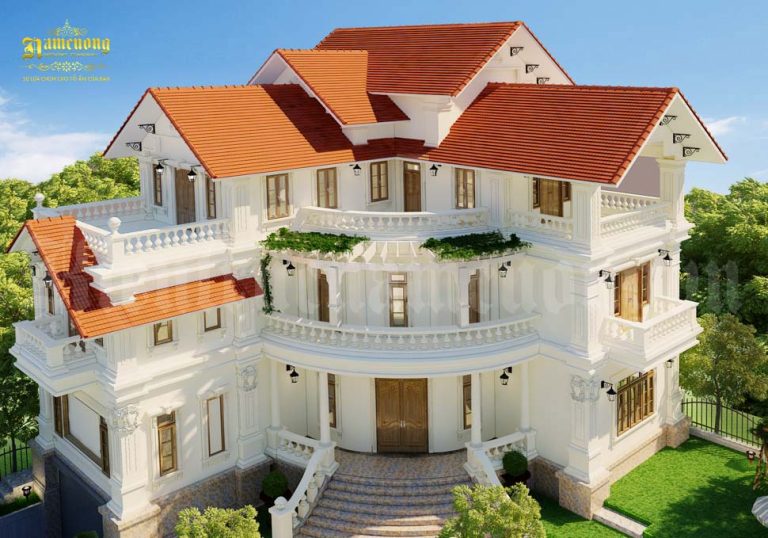 Mẫu nhà biệt thự chữ L đẹp