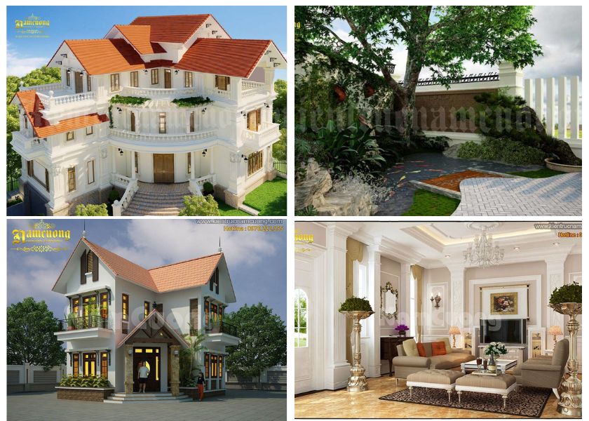 Mẫu biệt thự chữ L đẹp