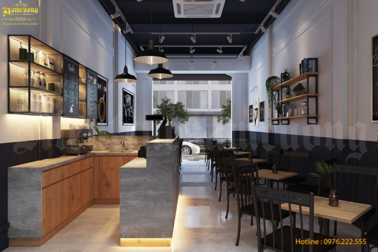 Thiết kế quán cà phê nhà ống