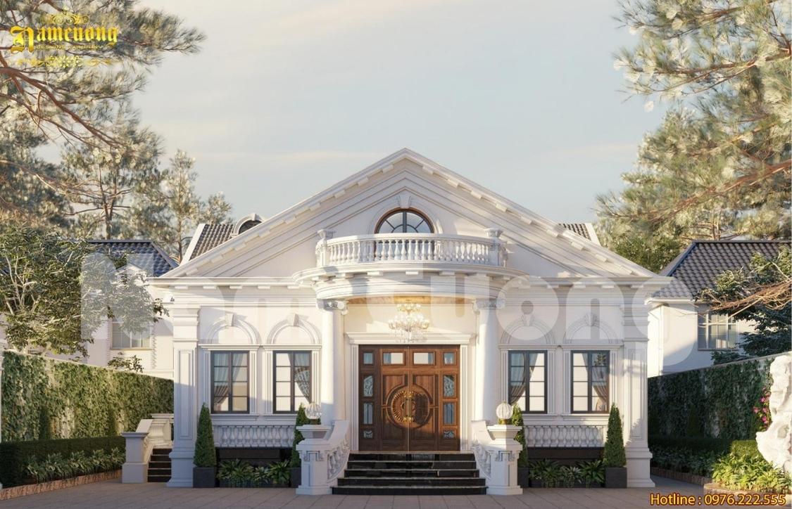 Thiết kế biệt thự 1 tầng kiểu Pháp