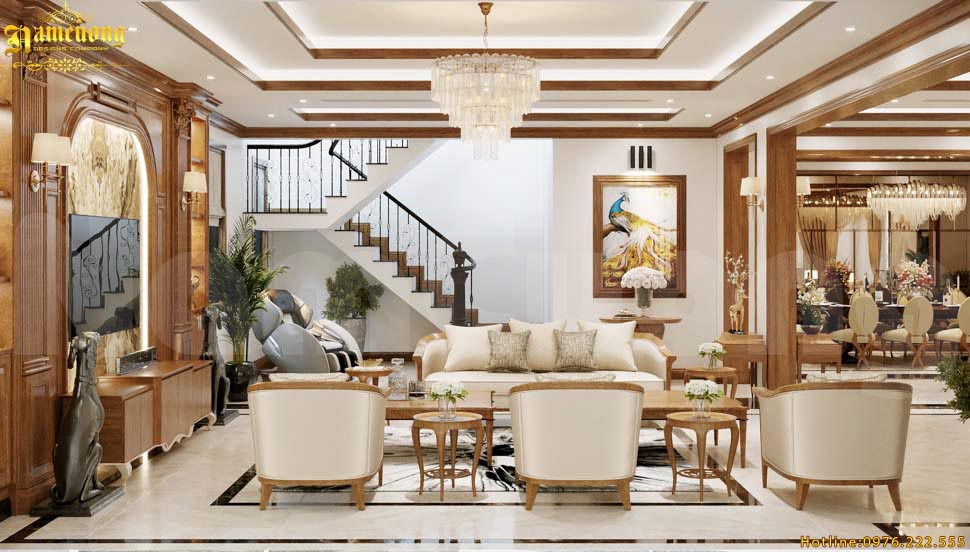 Không gian phòng khách - Mẫu thiết kế nội thất hiện đại đẹp, ấn tượng