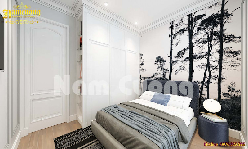 Mẫu thiết kế nội thất nhà liền kề Phòng ngủ diện tích nhỏ