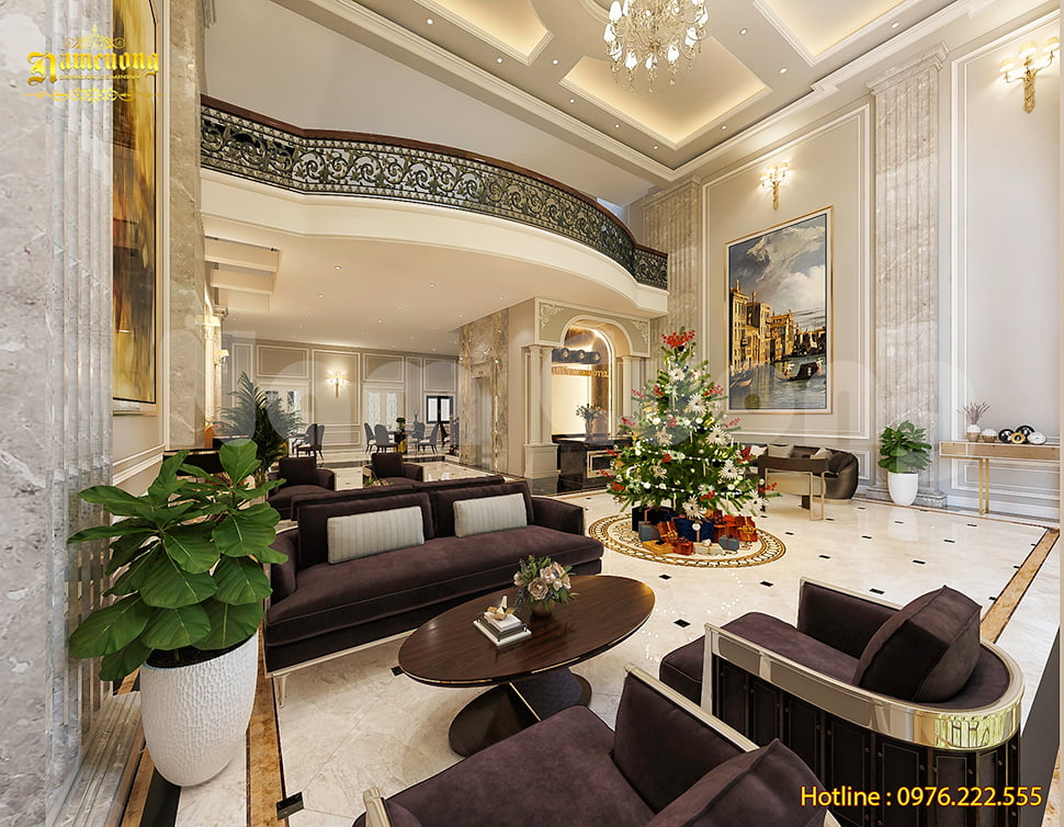 Thiết kế nội thất quầy lễ tân khách sạn 2 sao