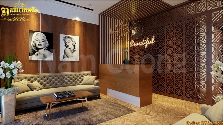 Mẫu quầy lễ tân khách sạn 4 sao thông dụng