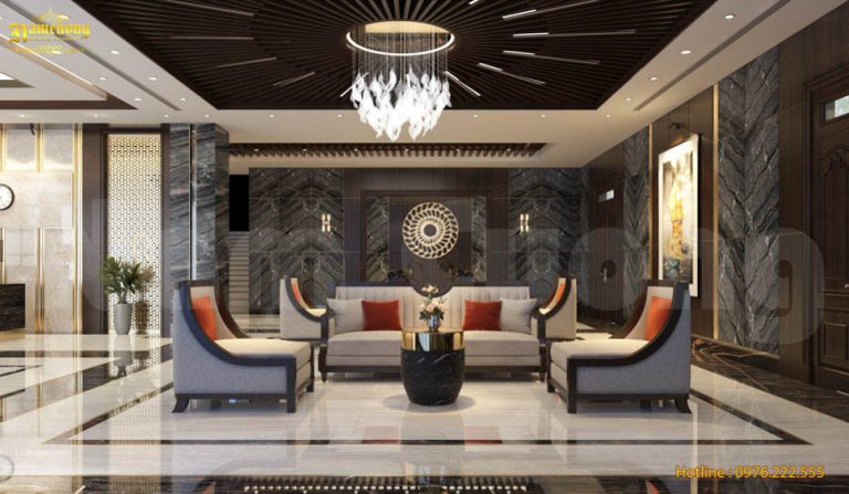 Thiết kế quầy lễ tân theo phong cách hiện đại