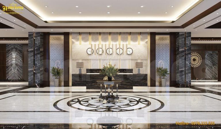 Quầy lễ tân trong mô hình khách sạn mini