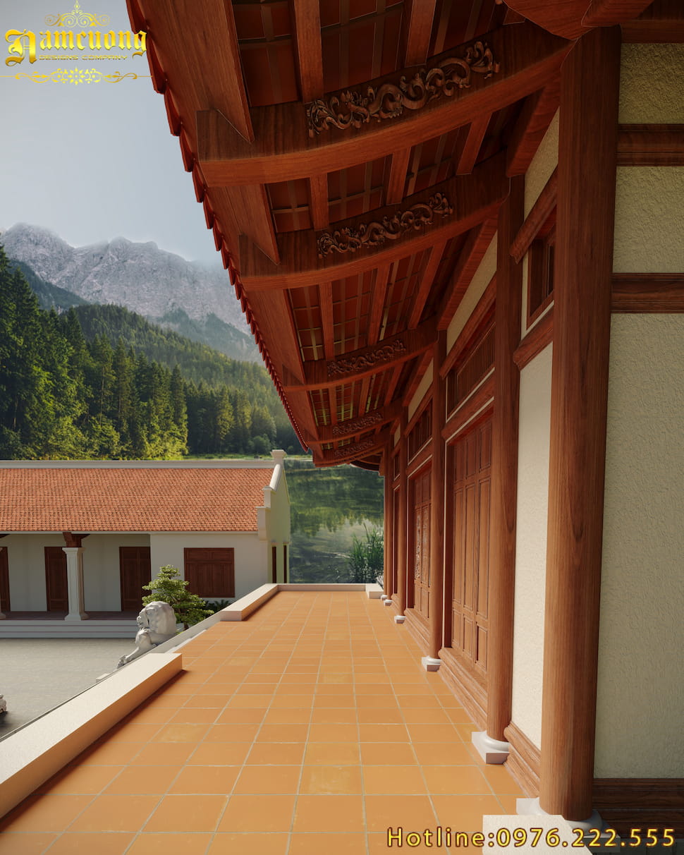 Kết cấu cột chùa Phục Cổ Phú Thọ