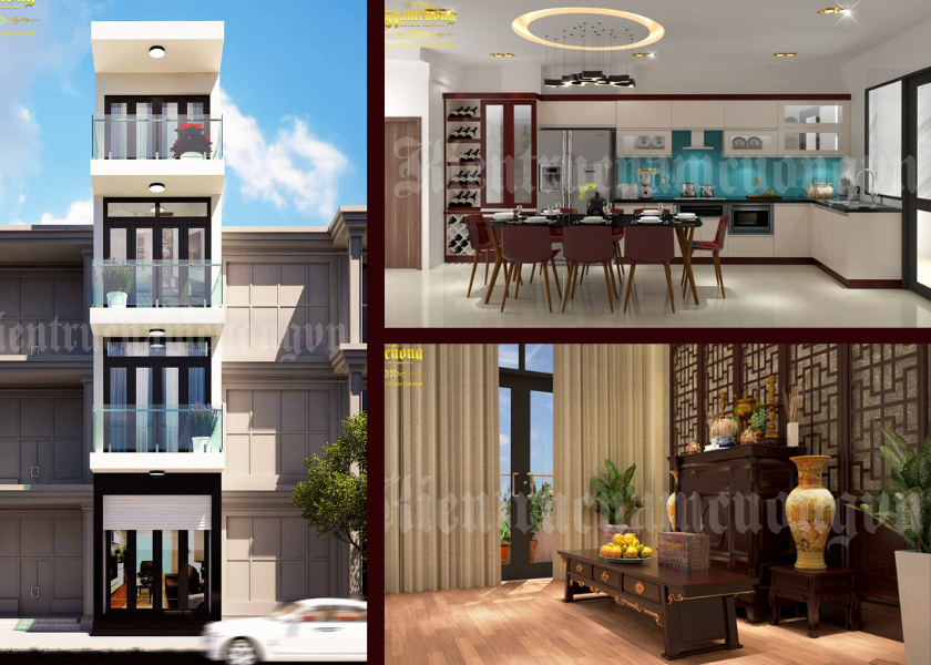 Thiết kế nhà phố 4 tầng hiện đại tại Hải Phòng