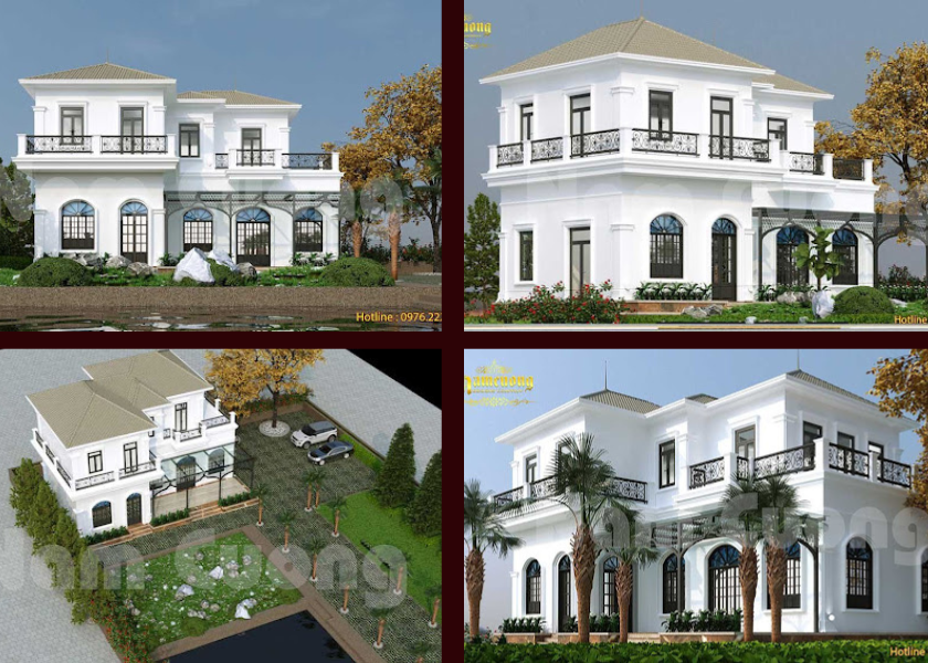 thiet ke mau biet thu 2 tang mai nhat dep tai thai binh cdt chu khanh