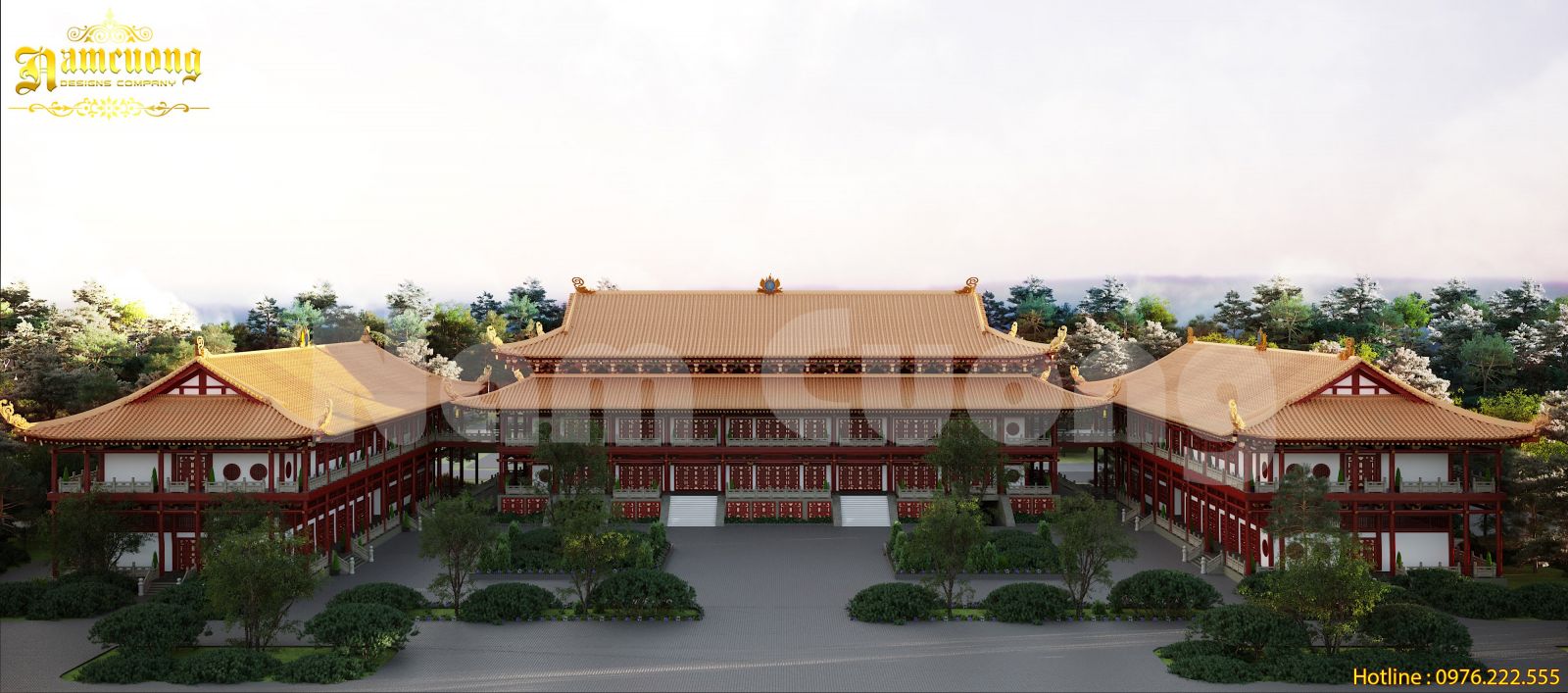 Thiết kế tổ đường chùa Phật Quốc